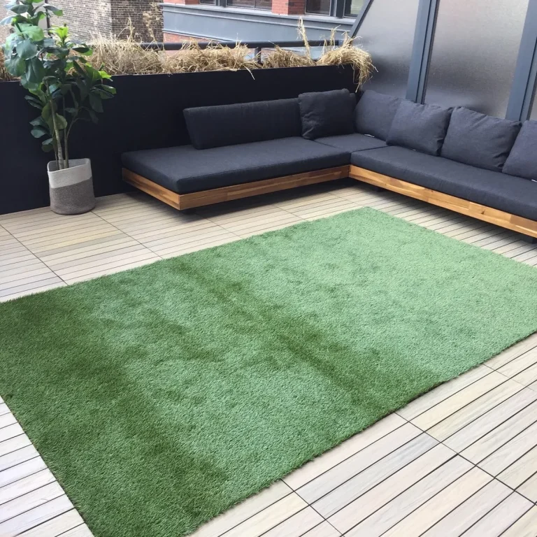 tile and artificial grass combo balcony